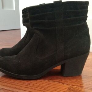 Women's Black Suede Ankle Boots